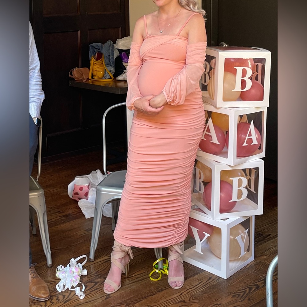 NWT club L London • maternity dress • pink / peach